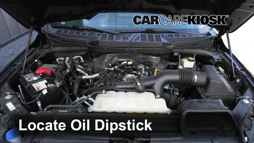 2021 Ford F-150 XLT 2.7L V6 Turbo Crew Cab Pickup Oil Check Oil Level